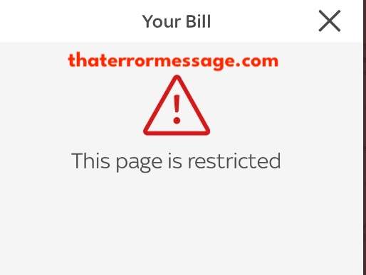 Page Is Restricted Your Bill Sky Tv