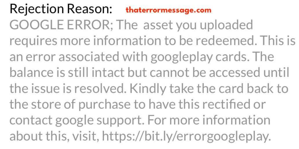 Rejection Reason Google Play