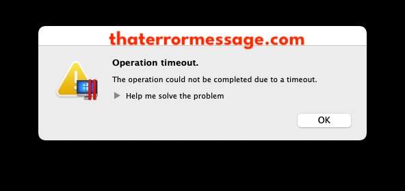 Operation Timeout Parallels Desktop