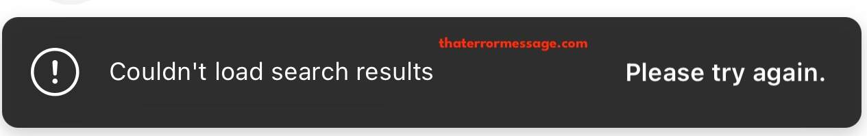 Couldnt Load Search Results Instagram