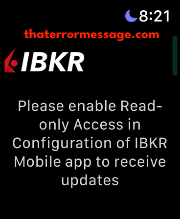 Please Enable Read Only Access Apple Watch Ibkr Interactive Brokers