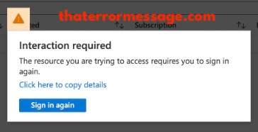 Interaction Required Microsoft Azure