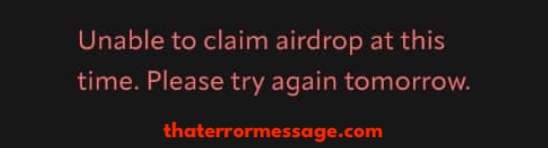 Unable To Claim Airdrop Aptos Labs