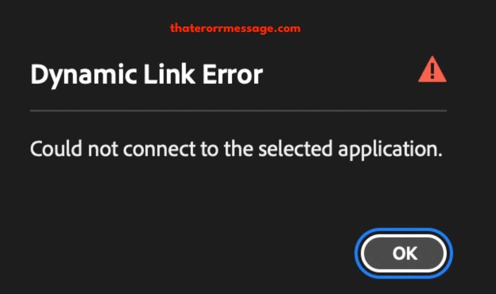 Dynamic Link Error Adobe