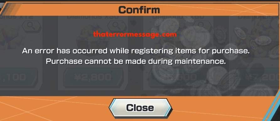 Purchase Cannot Be Made During Maintenance Bounty Rush