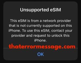 Unsupported Esim