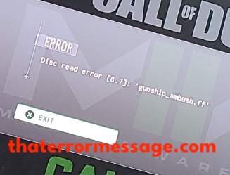 Disc Read Error 8 7 Gunship Ambush Call Of Duty