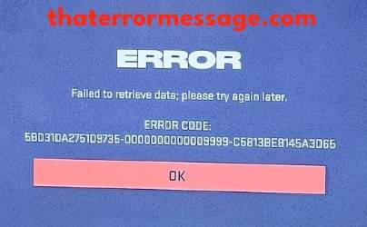 Failed To Retrieve Data Ea