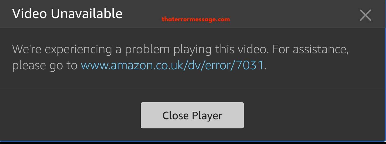 Experiencing A Problem Playing This Video Amazon Video