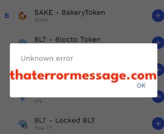 Unknown Error Bloctoapp