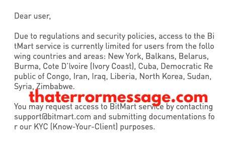 Regulations And Security Policies Access To The Bitmart Service