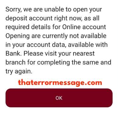 Unable To Open Your Deposit Account Right Now Punjab National Bank