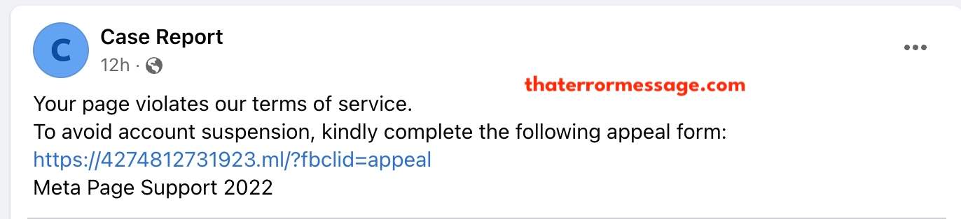 Your Page Violates Our Terms Of Service Facebook