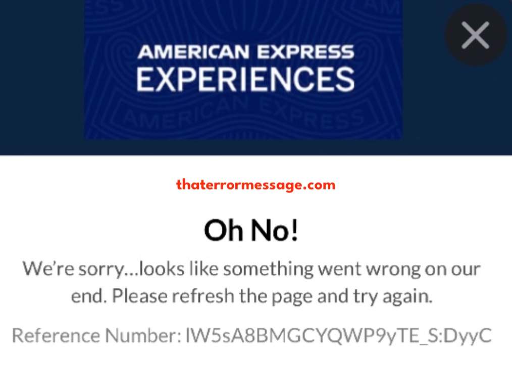 Something Went Wrong On Our End American Express Experiences