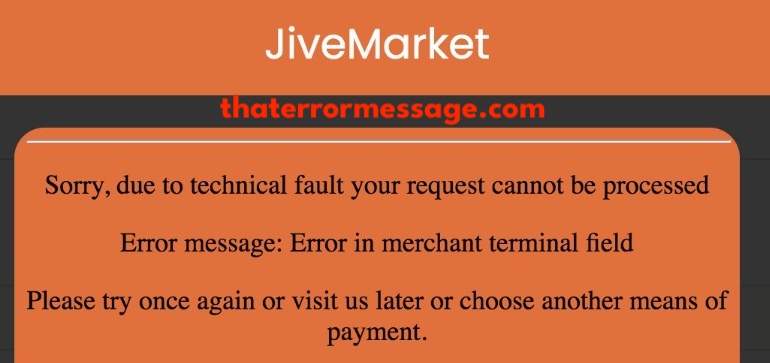 Due To A Technical Fault Your Request Cannot Be Processed Jive Market