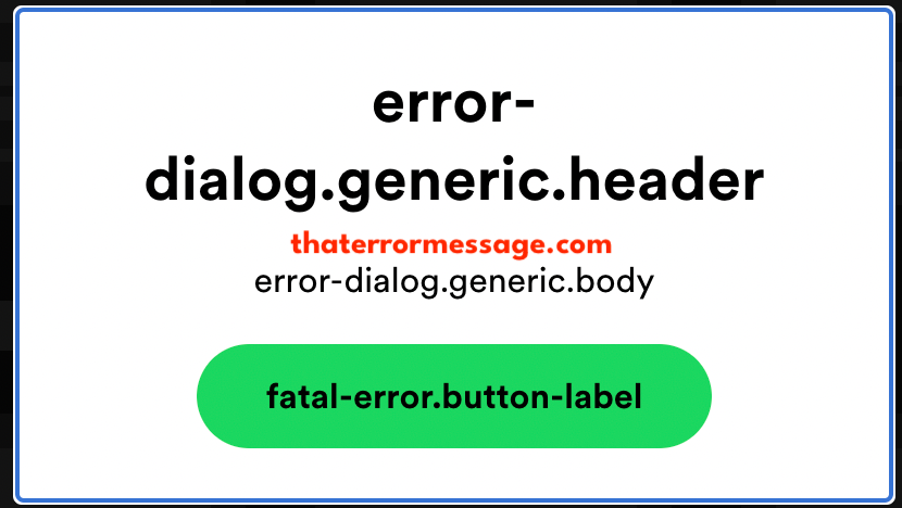 Error Dialog Generic Header Spotify