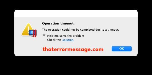 Operation Timeout Parallels Desktop