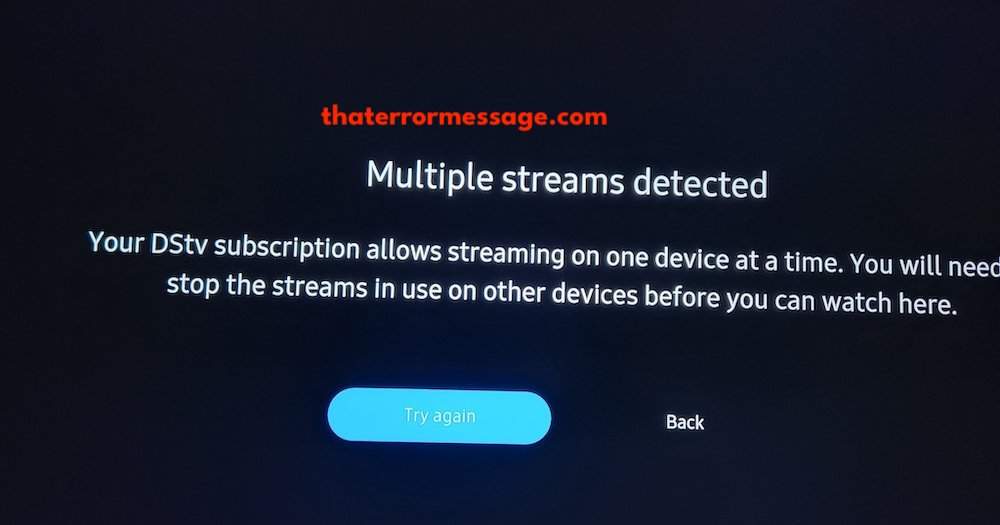 Multiple Streams Detected Dstv