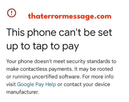 Your Phone Doesnt Meet Security Standards Google Pay
