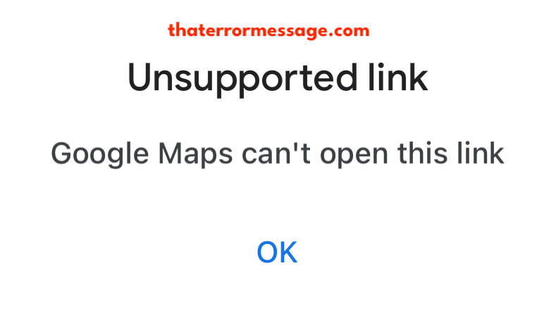 Google Maps Cant Open This Link