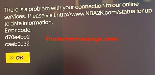 Problem With Your Connection To Our Online Services Nba2k