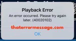 Playback Error 40020102 Rogers Tv