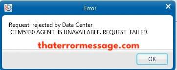 Ctm5330 Agent Is Unavailable Control M