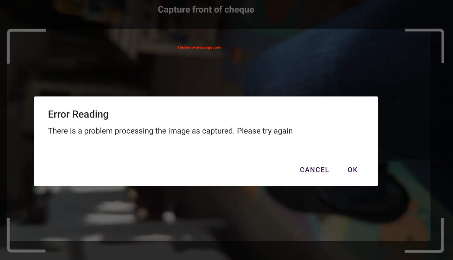 Problem Processing The Image As Captures Natwest App