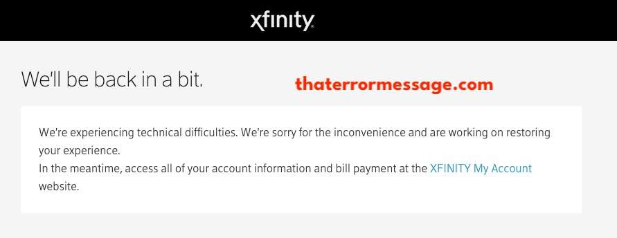 Experiencing Technical Difficulties Xfinity