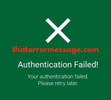 Authentication Failed Some Affairs Sa App