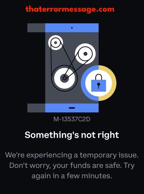 Experiencing A Temporary Issue M 13537c2d Coinbase