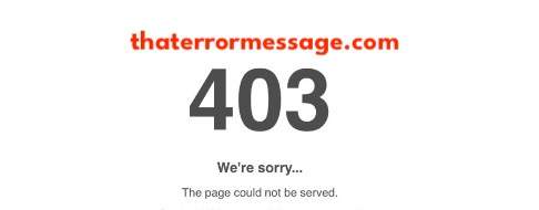 Page Could Not Be Served 403 Ticketmaster