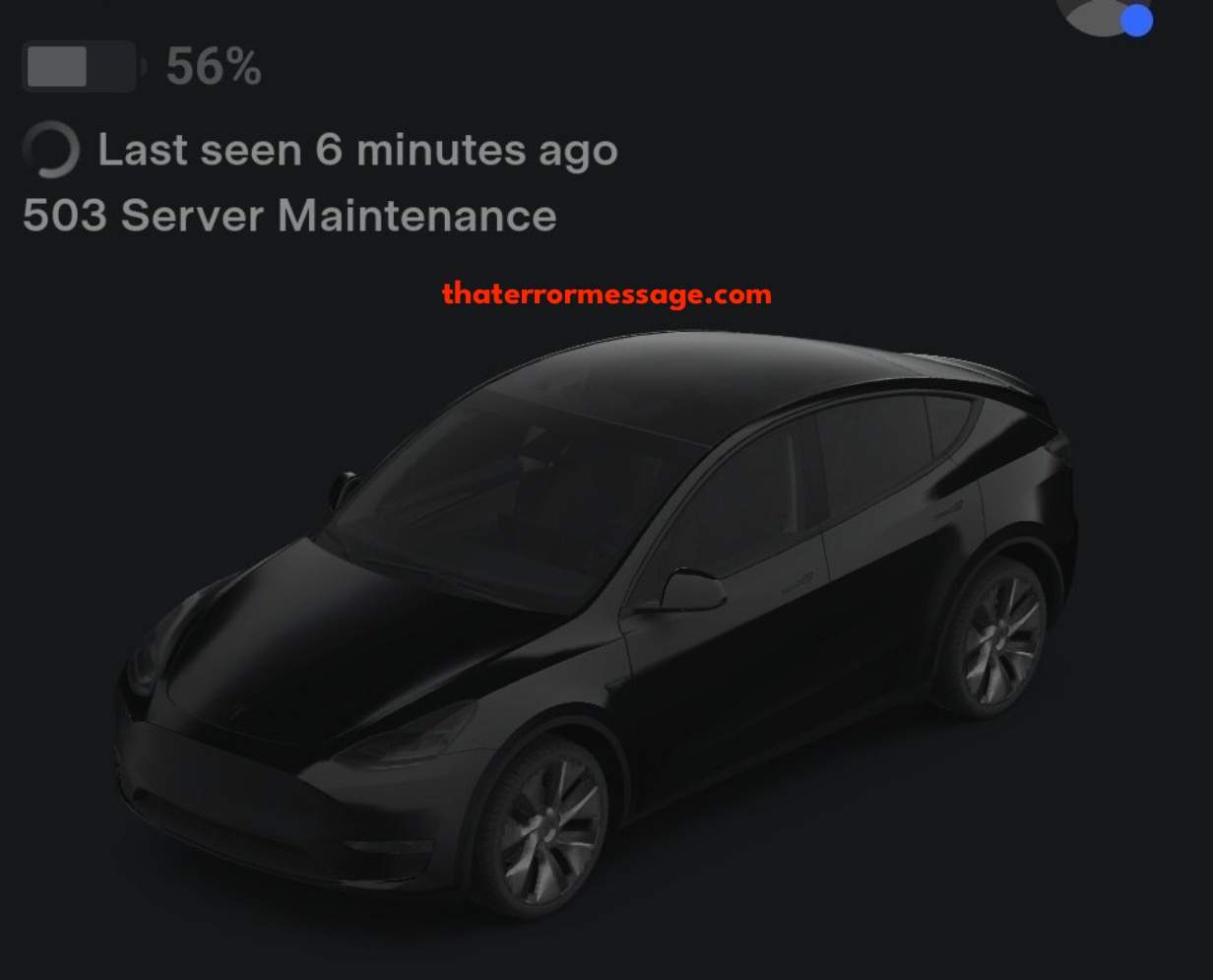 503 Server Maintenance Tesla App