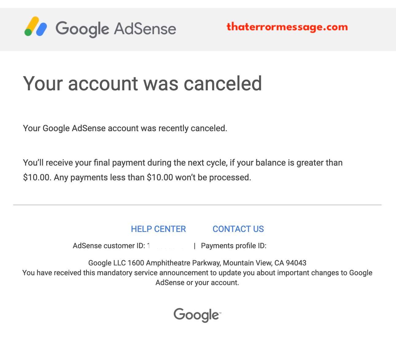 Your Account Was Canceled Google Adsense