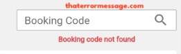 Booking Code Not Found Betway