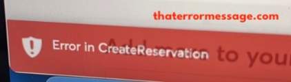 Error In Create Reservation Avanti West Coast