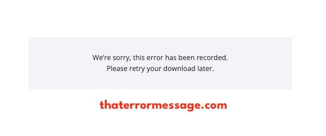 This Error Has Been Recorded Mediafire