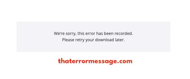 This Error Has Been Recorded Mediafire