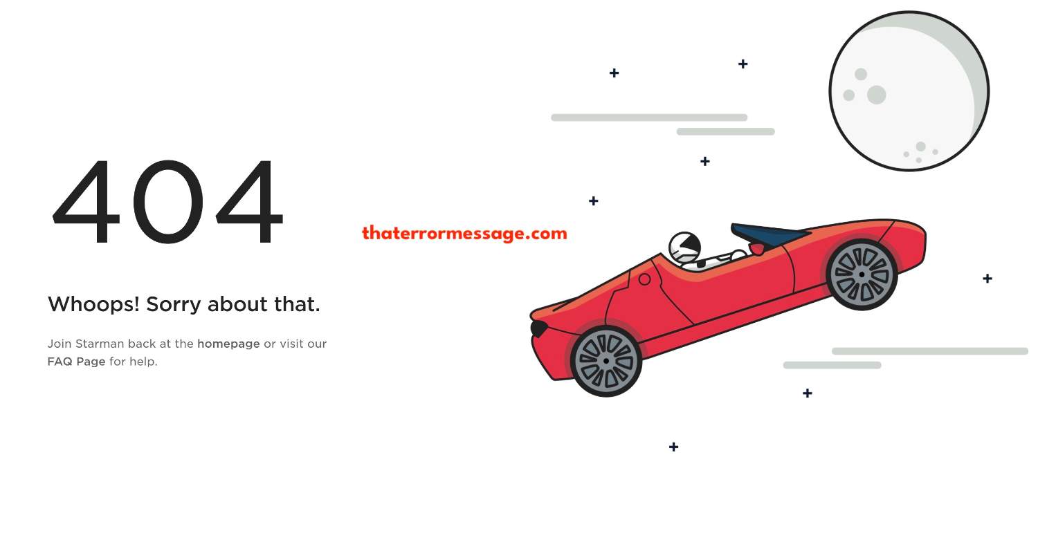 404 Tesla Sorry Abiout That Page
