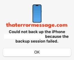 Could Not Back Up This Iphone Backup Session Failed Macos Ios