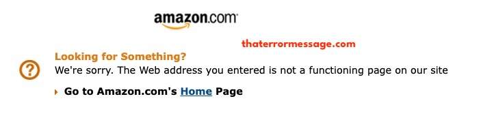 Web Address You Entered Is Not A Functioning Page On Our Site Amazon