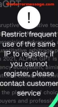 Restrict Frequent Use Of The Same Ip To Register Alpha Gpt