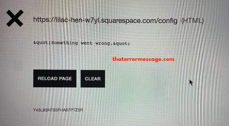 Something Went Wrong Squarespace