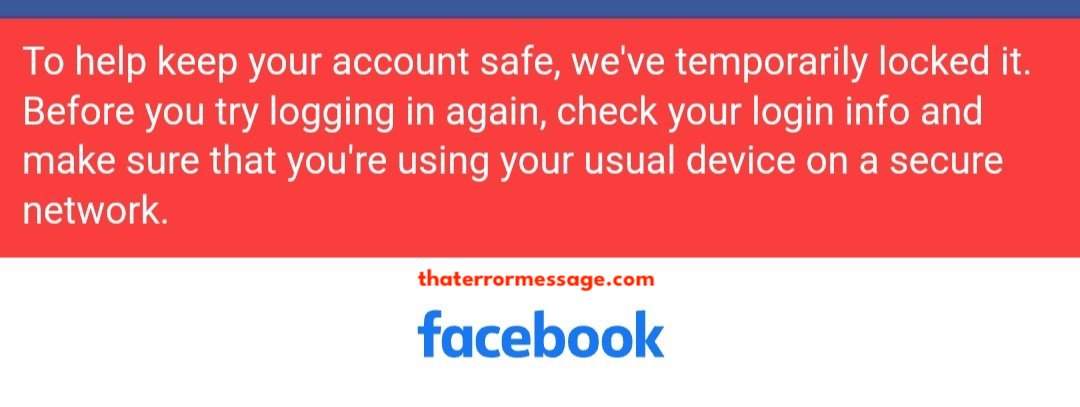 To Help Keep Your Account Safe We Temporarily Locked It Facebook