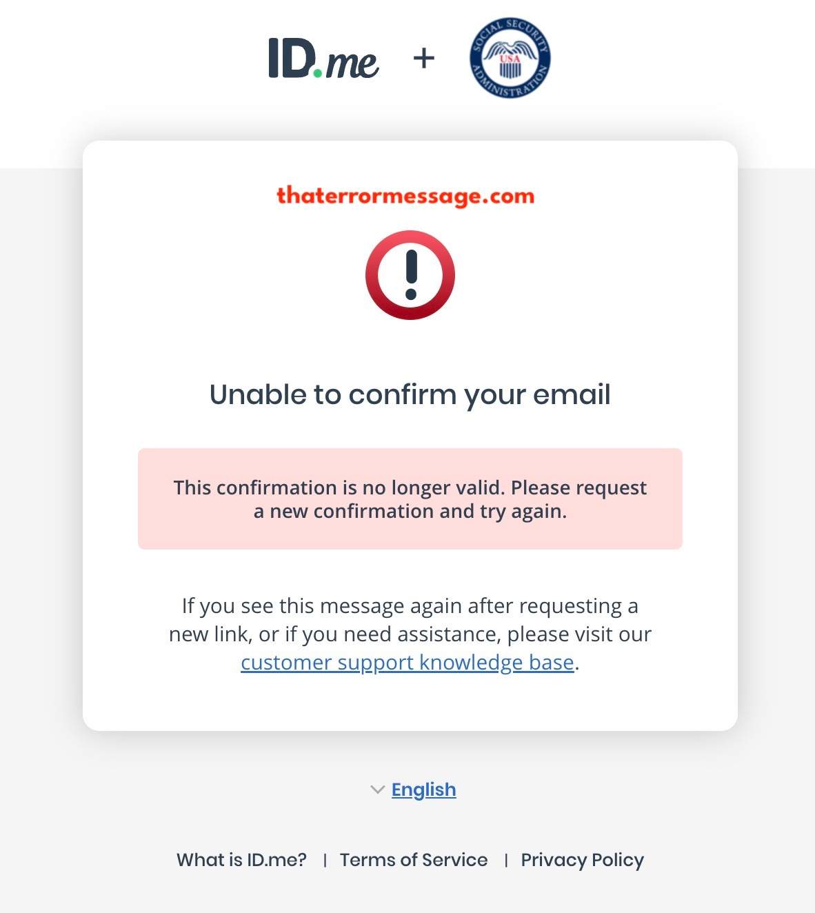 Id Me Social Security Unable To Confirm Your Email