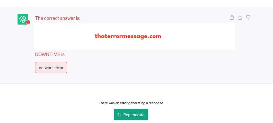 Network Error Chat Gpt
