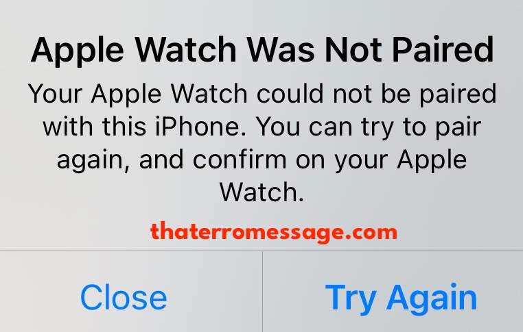 Apple Watch Was Not Paired Ios Iphone