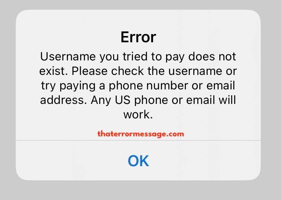 Username You Tried To Pay Does Not Exist Venmo