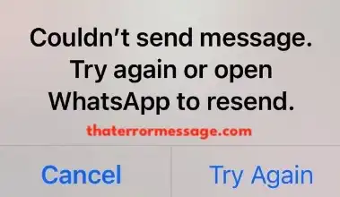 Couldnt Send Message Try Again Or Open Whatsapp To Resent Ios