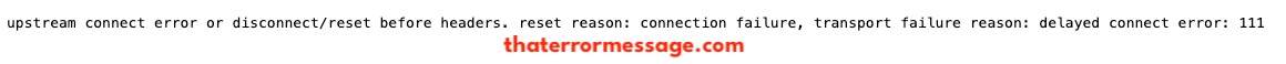 Upstream Connect Error Reddit